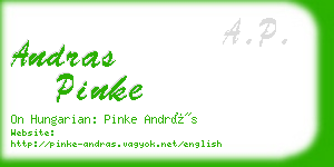 andras pinke business card